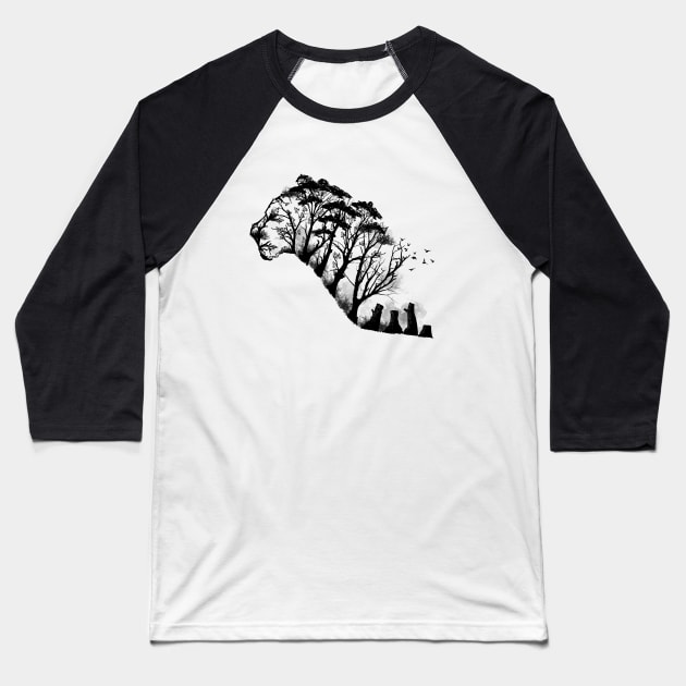 Wild Panther Baseball T-Shirt by DANDINGEROZZ